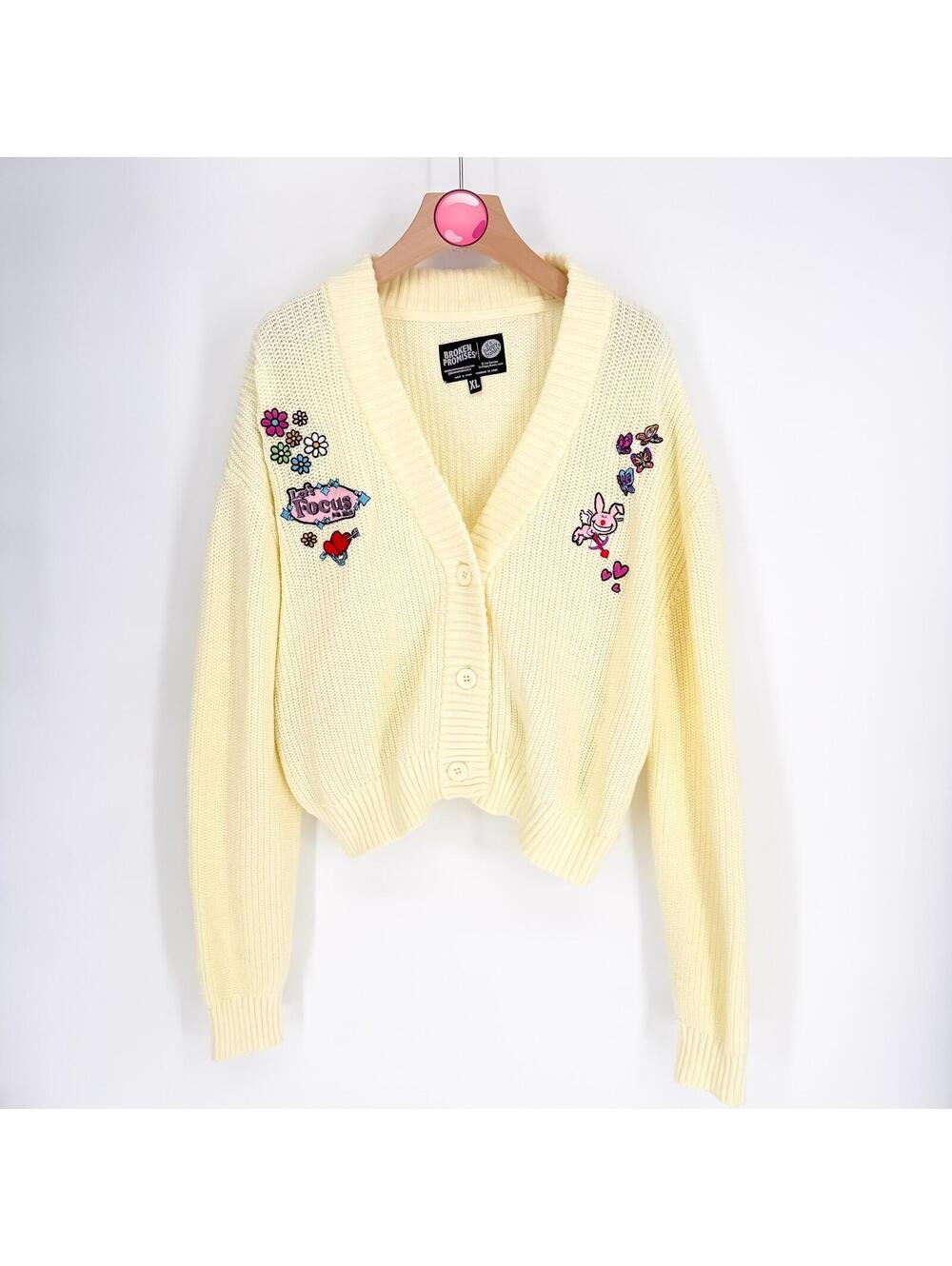 Jim Benton x Broken Promises Streetwear‎ Crop Cardigan XL
